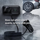 Tasshz Auto FM Transmitter Bluetooth 5.0 USB Autoladegerät AUX Freisprecheinrichtung Wireless Kit Auto Radio Modulator MP3 Player