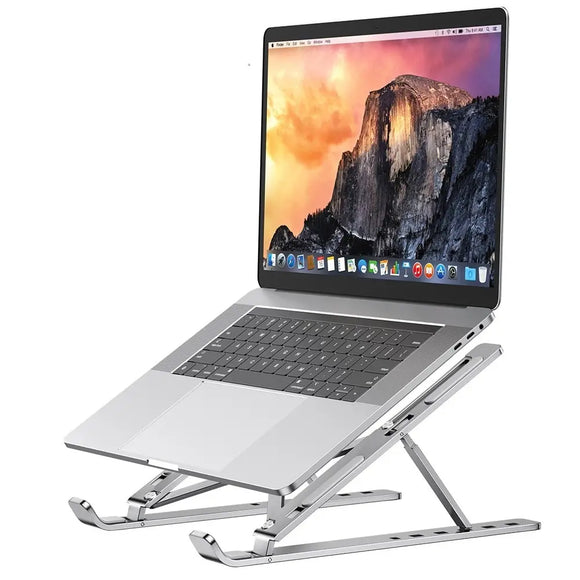 Tasshz Tragbarer Laptopständer aus Aluminium, rutschfeste Halterung, belüfteter Laptop-Riser für MacBook Pro Air, Notebook, Lenovo, Dell, mehr 10-15,6 Zoll, für alle Laptops, iPad, Tablet, Home Office