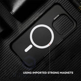 Tasshz Luxury Matte Carbon Magnetic Slim Case For Magsafe Stand Cloud Patterned For iPhone 13 14 15 16 Pro Max