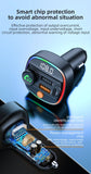 Tasshz Bluetooth 5.3 FM Transmitter Handsfree Car AUX  MP3 Player with 22.5W & PD30W Fast Charge Adapter