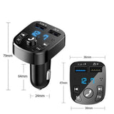 Tasshz Car Bluetooth FM Transmitter Car Mp3 Player 5V Output USB Fast Charge Electronic 12-24V