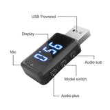 Tasshz Car Bluetooth 5.3 FM Mini USB Transmitter Receiver with LED Display Handsfree Call Car Kit Auto Wireless Audio For FM Radio