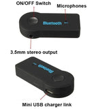 Tasshz 2 in 1 Wireless Bluetooth 5.0 Receiver Adapter 3.5mm For Car Music Audio Aux A2dp Headphone Reciever Handsfree