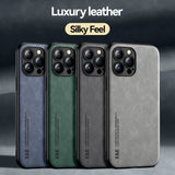 Tasshz Luxury Magnetic Leather Case for iPhone 15 14 13 12 11 Pro Max Mini XR XS X 8 7 Plus SE 14Pro Magsafe Cover Support Car Holder