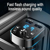 Tasshz Car Bluetooth FM Transmitter Car Mp3 Player 5V Output USB Fast Charge Electronic 12-24V