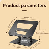 Tasshz Laptop Stand Aluminium Alloy Foldable Tablet Rotale Stand Macbook Laptop Portable Fold Holder Cooling Bracket Support