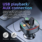 Tasshz Bluetooth 5.3 FM-Transmitter, Freisprecheinrichtung, Auto-AUX-MP3-Player mit 22,5 W und PD30W-Schnellladeadapter