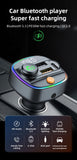 Tasshz Bluetooth 5.3 FM-Transmitter, Freisprecheinrichtung, Auto-AUX-MP3-Player mit 22,5 W und PD30W-Schnellladeadapter