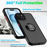 Tasshz Magnetic Ring Matte Case For iPhone 15 13 14 Pro Max Plus Shockproof Armor Cover For iPhone