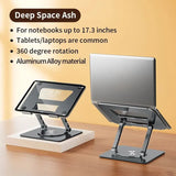 Tasshz Laptop Stand Aluminium Alloy Foldable Tablet Rotale Stand Macbook Laptop Portable Fold Holder Cooling Bracket Support