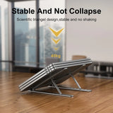 Tasshz Portable Laptop Stand Aluminum Anti-Slip Mount Ventilated Laptop Riser for MacBook Pro Air, Notebook, Lenovo, Dell, More 10-15.6” for All Laptops iPad Tablet Home Office