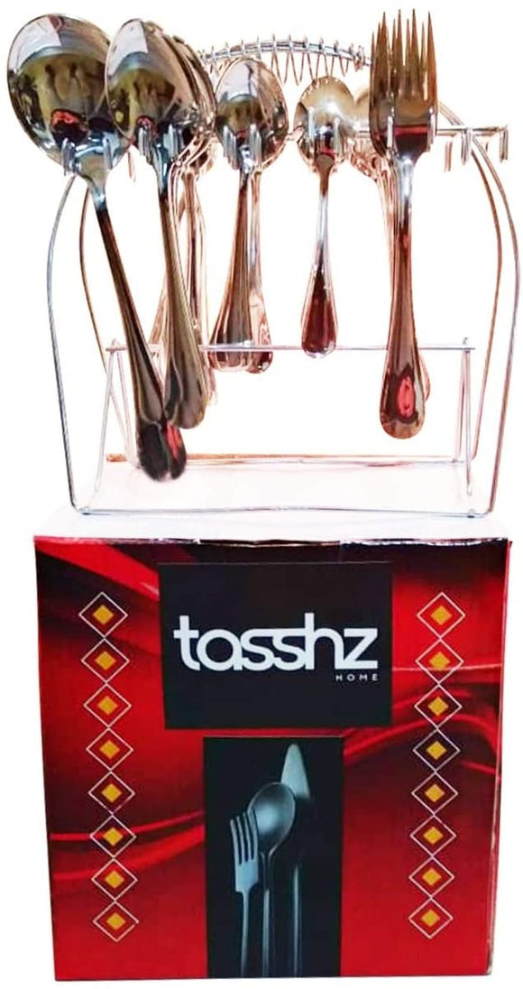 Tasshz Steel Kitchen Cutlery Set 29 Stainless Steel Flatware Set Fork/Spoon/Tea Spoon