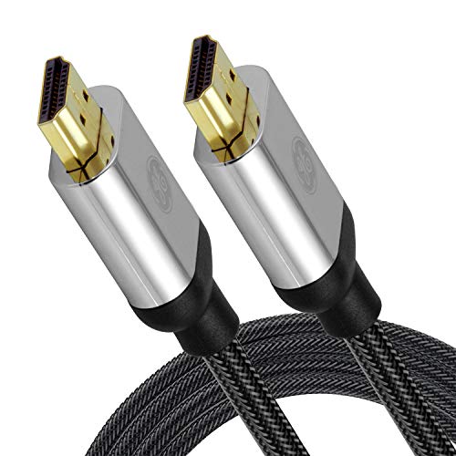 GE HDMI Cable, Premium, Ethernet, HDMI Certified, 6 Foot HDMI, Ultra HD, Full HD 1080p, HDR Capable, 18 Gbps 4K 60Hz HDMI Cable 33512