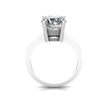 Tasshz Engagement Ring 925 Sterling Squared Silver Solitaire Ring for Women CZ Cubic Zirconia